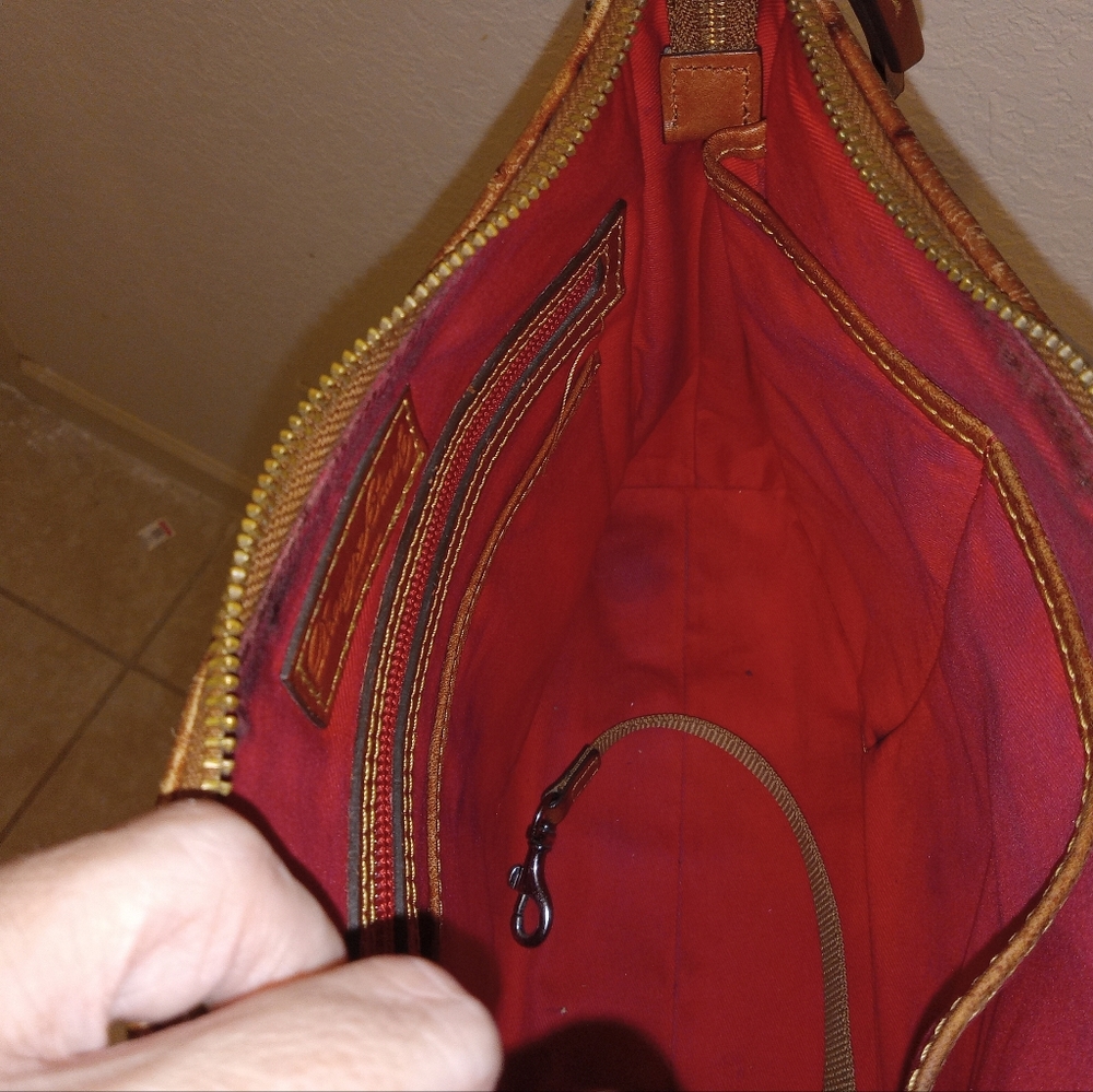 Dooney & Bourke Ostrich Leather Purse shoulder Bag  Handbag Crossbody Vintage - Picture 13 of 15